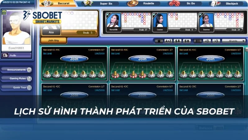 Lịch sử hình thành phát triển của SBOBET