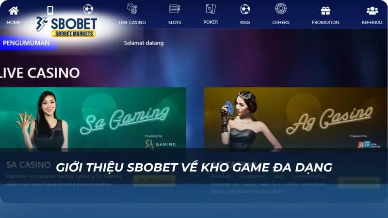Giới thiệu Sbobet về kho game đa dạng