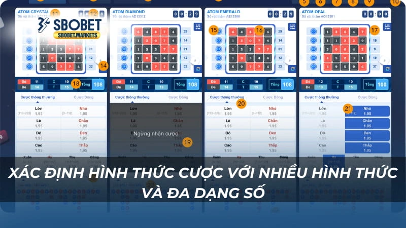 Xác định hình thức cược với  nhiều hình thức và đa dạng số