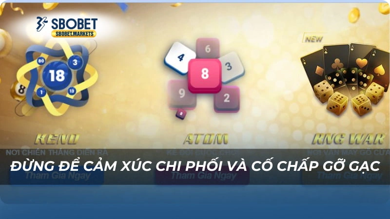 Đừng để cảm xúc chi phối và cố chấp gỡ gạc